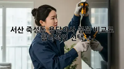 서산 죽성동 용달이사, 꼼꼼 비교로 합리적인 선택! 🚚📦