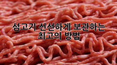 섬고기 신선하게 보관하는 최고의 방법!